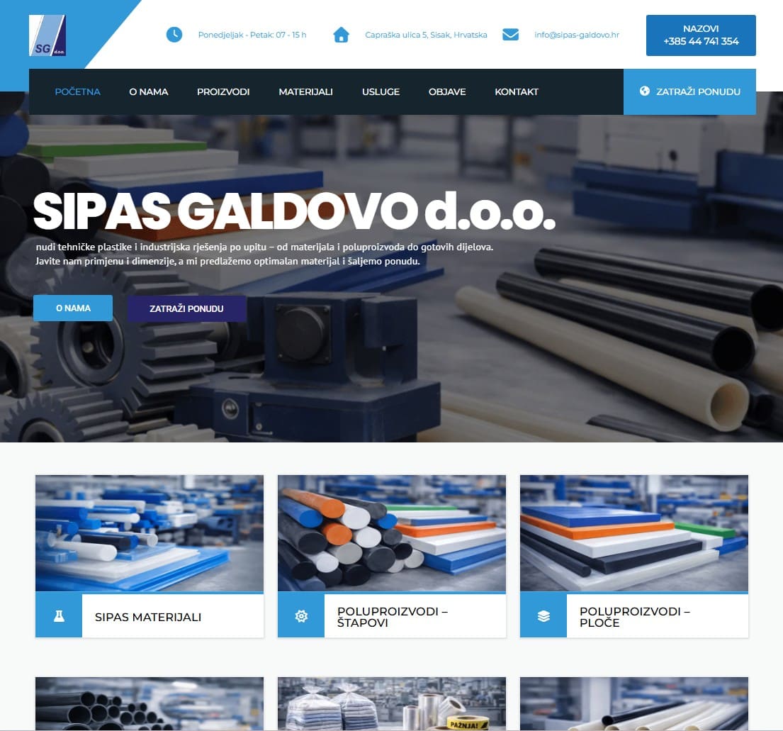 Website development for SIPAS GALDOVO